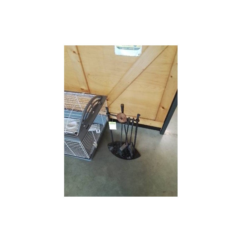 SERVITEUR DE CHEMINÉE 4 PIÈCES FER FORGÉ 