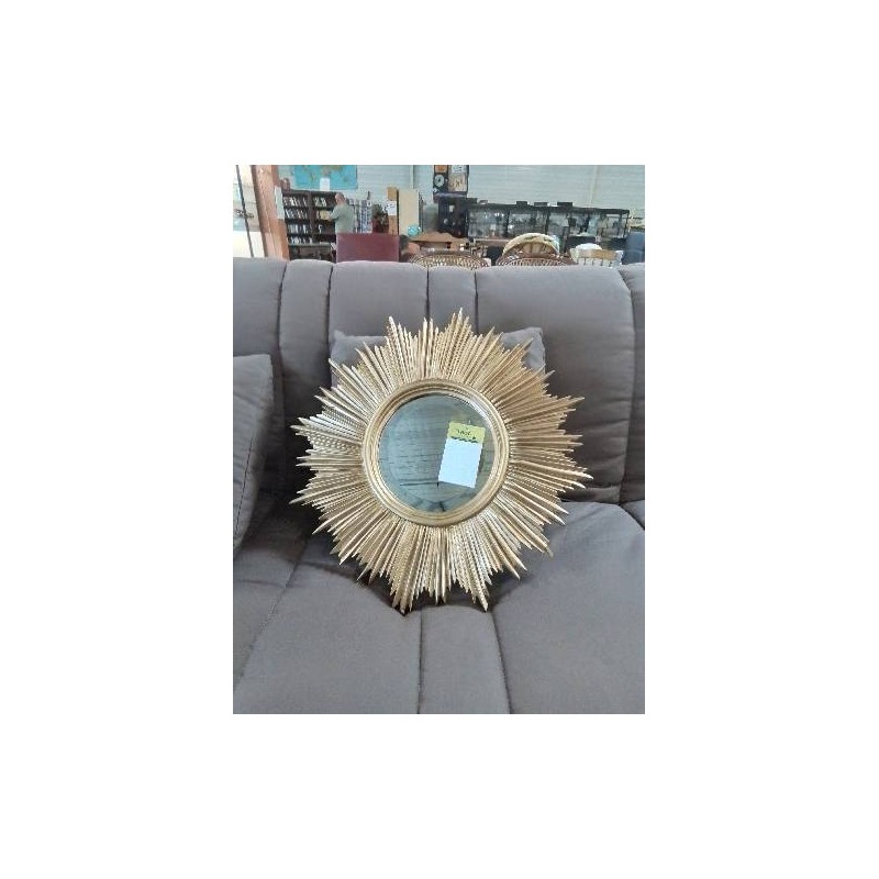 MIROIR SOLEIL BOIS DORÉ MILIEU XXE