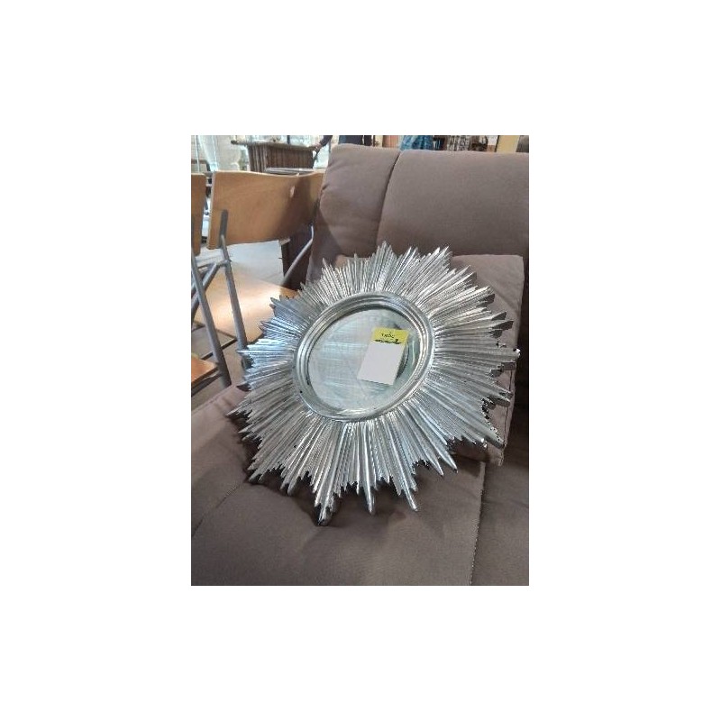 MIROIR SOLEIL BOIS ARGENTÉ MILIEU XXE 