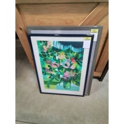 LITHOGRAPHIE EPREUVE  D ARTISTE BOUQUET CAMILLE HIRAIRE 1916 2004