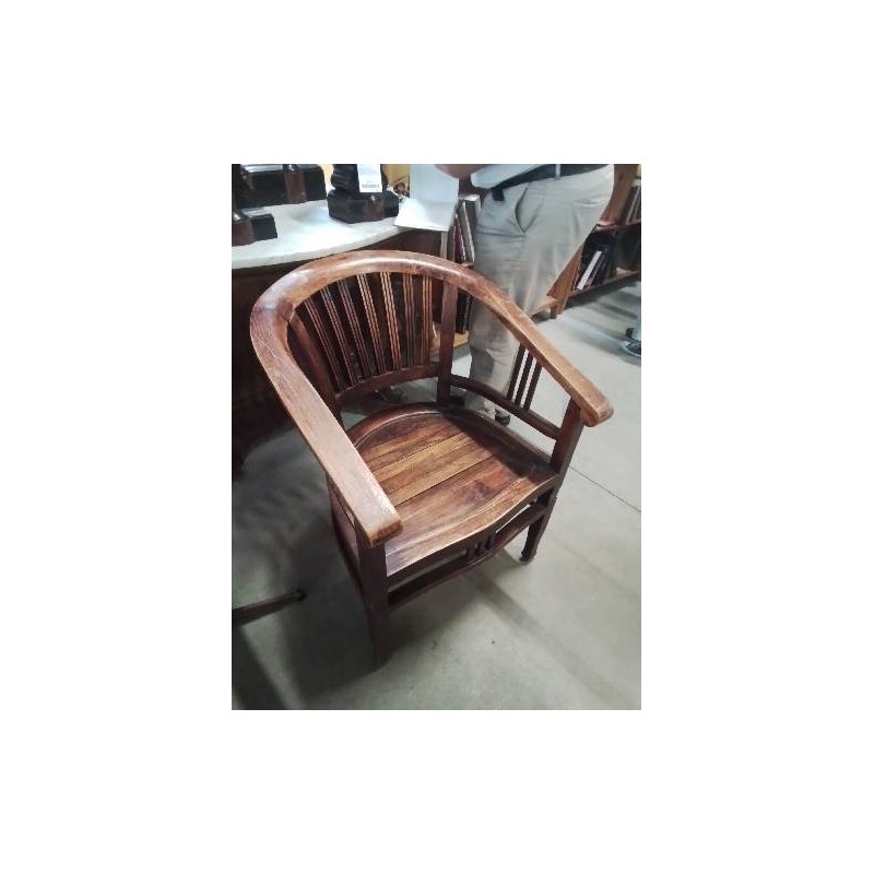 FAUTEUIL GONDOLE BOIS STYLE COLONIAL