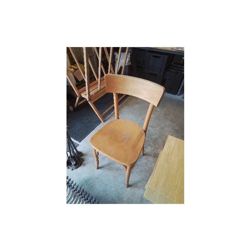 CHAISE D’ADMINISTRATION BOIS CLAIR THONET ANNÉES 50