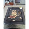 TABLEAU VOILIER BOIS ET PAILLE DE RIZ