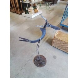 SCULPTURE HERON FER FORGÉ MAURICE GRAFFENBERG