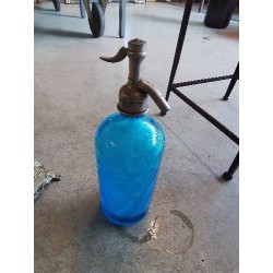 SYPHON VERRE TEINTÉ BLEU BRASSERIE MONTPLAISIR