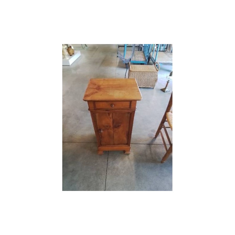 CHEVET LOUIS PHILIPPE 1 TIROIR 1 PORTE BOIS CLAIR