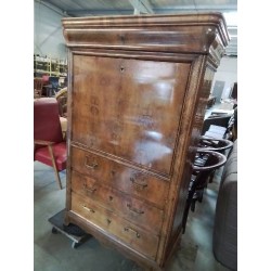 SECRÉTAIRE LOUIS PHILIPPE 1 PORTE 3 TIROIRS BOIS