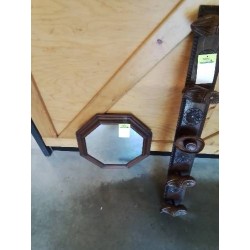 MIROIR OCTOGONAL BOIS MOULURÉ 