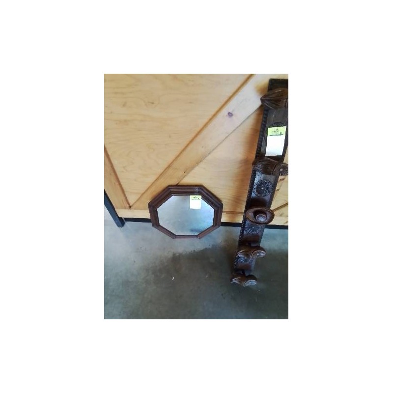 MIROIR OCTOGONAL BOIS MOULURÉ 