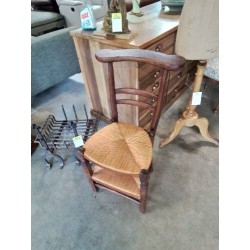 CHAISE PRIE DIEU BOIS PAILLÉ DÉBUT XXE