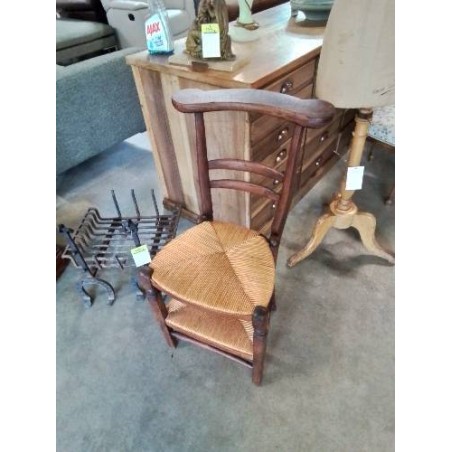 CHAISE PRIE DIEU BOIS PAILLÉ DÉBUT XXE