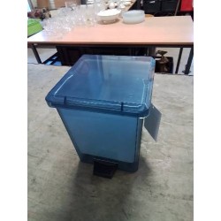 POUBELLE DE SALLE DE BAIN A PÉDALE RÉSINE BLEU