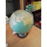 GLOBE TERRESTRE LUMINEUX VERRE COLOMBUS DUO ÉDITEUR W KADEN ANNÉES 50