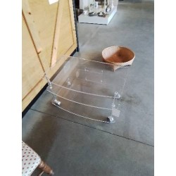MEUBLE TV HI-FI A ROULETTES PLEXIGLAS MARAIS INTERNATIONAL 