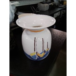 VASE CÉRAMIQUE HENRIOT QUIMPER DÉCOR AUX VOILIERS 