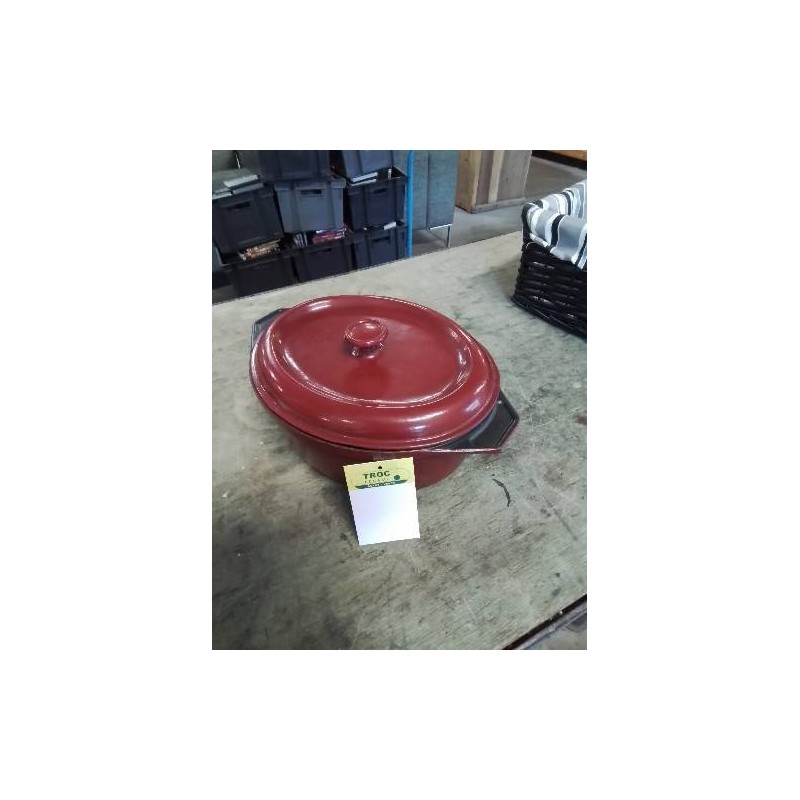 COCOTTE OVALE FONTE ÉMAILLÉE ROUGE