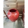 CACHE POT CÉRAMIQUE ROUGE 