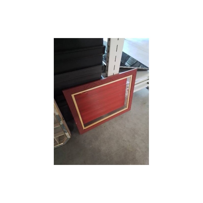 VITRINE MURALE A MINIATURE CADRE BOIS ROUGE 