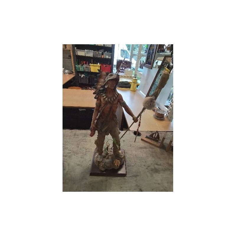 STATUETTE INDIEN RÉSINE 