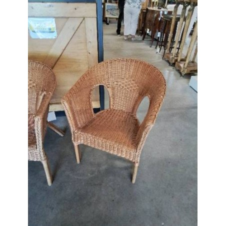 FAUTEUIL GONDOLE ROTIN ET VANNERIE 