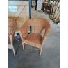 FAUTEUIL GONDOLE ROTIN ET VANNERIE 