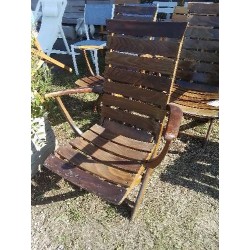 FAUTEUIL DE JARDIN PLIANT DOSSIER RÉGLABLE BOIS AJOURÉ TRICONFORT