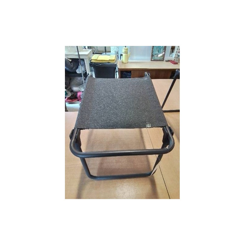 REPOSE PIEDS PLIANT DE JARDIN METAL ET TOILE GRIS QUECHUA