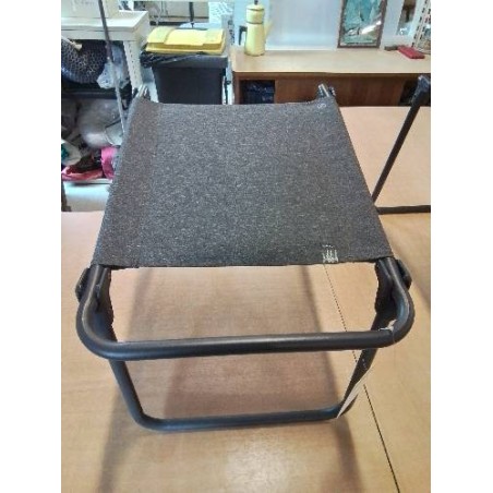 REPOSE PIEDS PLIANT DE JARDIN METAL ET TOILE GRIS QUECHUA