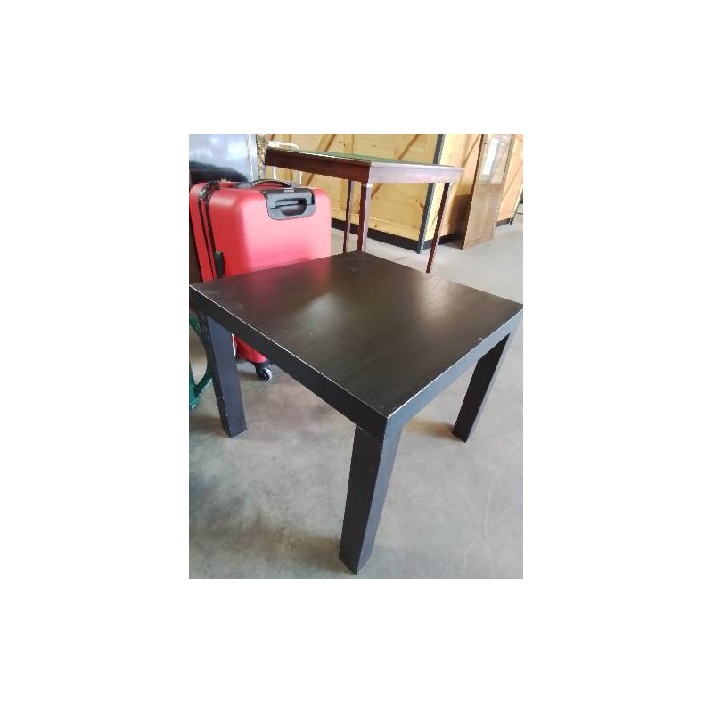 TABLE BASSE CARRÉE BOIS NOIR WENGE 