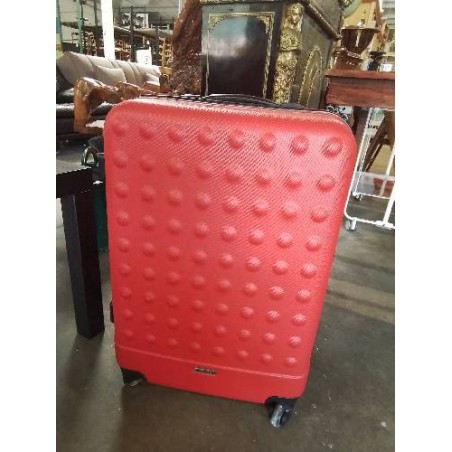 VALISE A ROULETTES COQUE SOUPLE ROUGE AIRPORT TRAVEL DESIGN