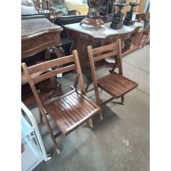 CHAISE PLIANTE BOIS DOSSIER 2 BARREAUX 