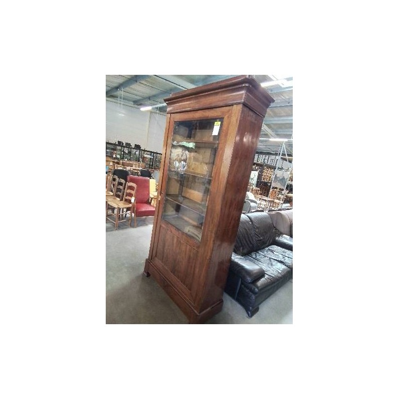 BIBLIOTHÈQUE VITRÉE LOUIS PHILIPPE BOIS 1 PORTE