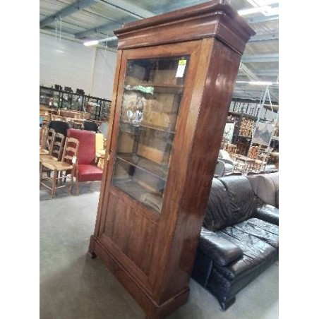 BIBLIOTHÈQUE VITRÉE LOUIS PHILIPPE BOIS 1 PORTE