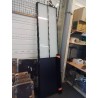 PAIRE DE PORTES COULISSANTES SOGAL BOIS NOIR ET VERRE BLANC STYLE INDUSTRIEL 2X61X247CM 
