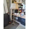LAMPADAIRE TRIPODE MÉTAL DORÉ AJ ÉCRU A FRANGES 
