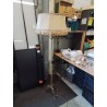 LAMPADAIRE TRIPODE MÉTAL DORÉ AJ ÉCRU A FRANGES 