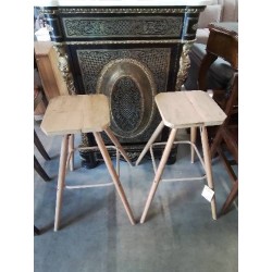 TABOURET DE BAR BOIS CLAIR ASSISE OCTOGONAL 