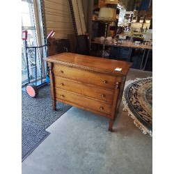 COMMODE BOIS CLAIR 3 TIROIRS STYLE DIRECTOIRE 