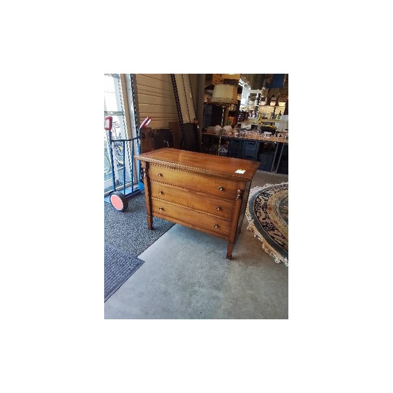 COMMODE BOIS CLAIR 3 TIROIRS STYLE DIRECTOIRE 