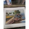PASTEL BATEAUX AU PORT 