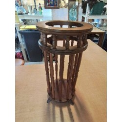 PORTE PARAPLUIE ROND BOIS CLAIR A COLONNES 