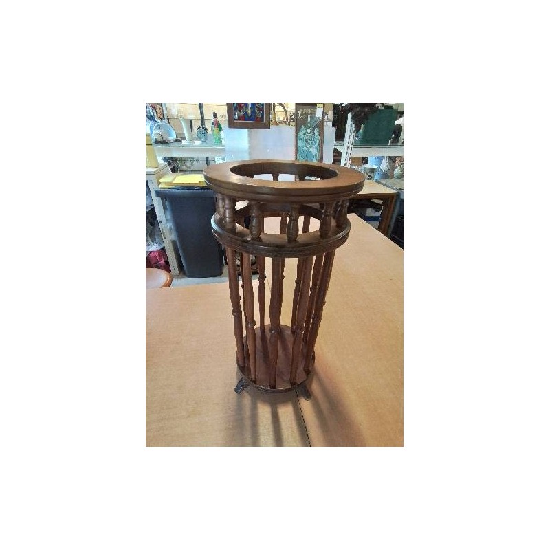 PORTE PARAPLUIE ROND BOIS CLAIR A COLONNES 