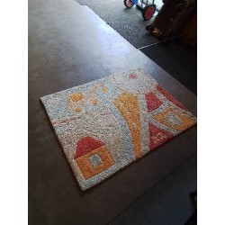 TAPIS ENFANT DÉCOR MAISON TRACTEUR 130X100CM