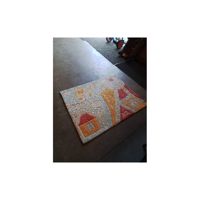 TAPIS ENFANT DÉCOR MAISON TRACTEUR 130X100CM