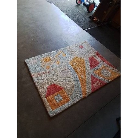 TAPIS ENFANT DÉCOR MAISON TRACTEUR 130X100CM