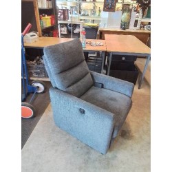 FAUTEUIL RELAX ÉLECTRIQUE TISSU GRIS