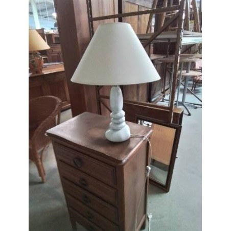 LAMPE CÉRAMIQUE GALETS  BLANC AJ ECRU 