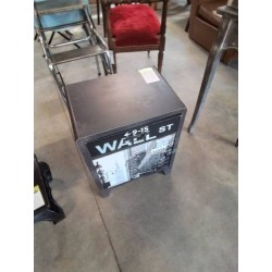 CHEVET BOIS GRIS 1 TIROIR 1 PORTE DÉCOR WALL STREET 