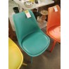 CHAISE RÉSINE BLEU PIEDS COMPAS