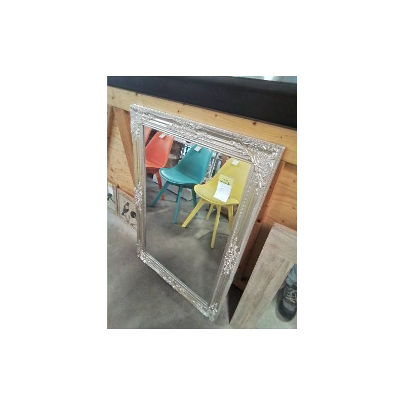 MIROIR RECTANGULAIRE ARGENTÉ 